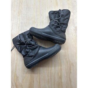 Crocs Cinch Insulated Boots Women's 9 Black 201383